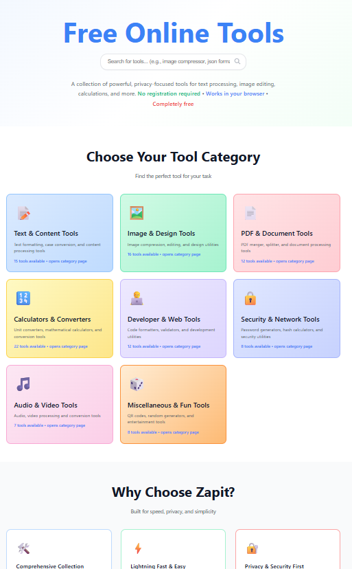 Free Online Tool Site